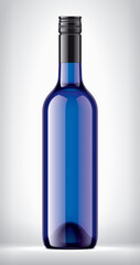 Color Glass Bottle on background. 