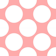Basic polka dot pattern, pink and white pattern.