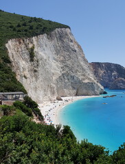 a stunning view of the porto katsiki beach in greece

