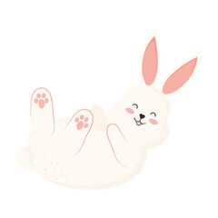 cute rabbit lying