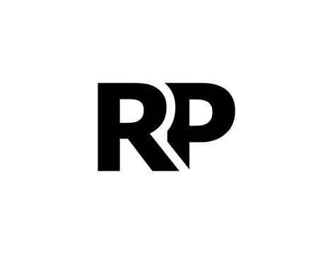 RP PR letter logo design vector template