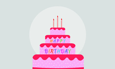 Happy Birthday Cake Celebration Background