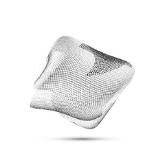 square textile button  monochrome  vector illustration 