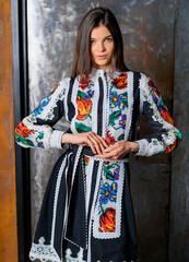 portrait of a woman in traditional clothing