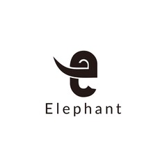 the initials e for the elephant logo 2