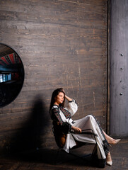 woman with a suitcase