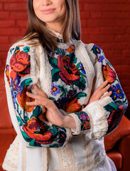 woman in traditional clothes