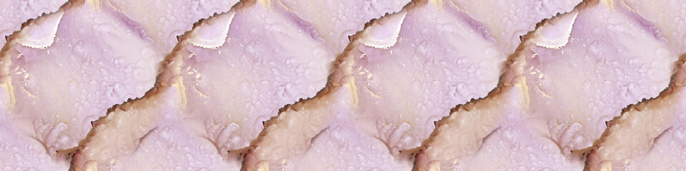 Alcohol ink seamless banner. Flow liquid