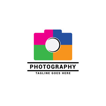 camera photography logo icon vector template.