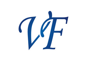 V F Letter Logo Design. Creative V F Letters icon vector.