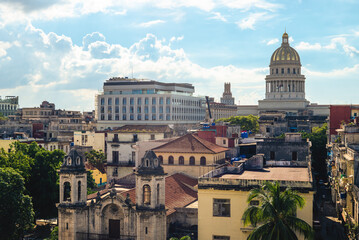 Fototapeta na wymiar skyline of Havana, or Habana, the capital of Cuba