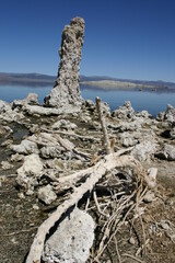 Tufa Volcanic Column Formation in Mono Lakes landscape California Owens Valley