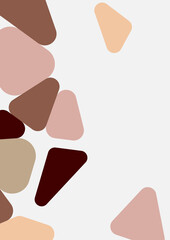 Colorful geometric background design. Trendy abstract composition with rounded triangles. Futuristic background. Vector illustration for wallpaper, banner, card, landing.