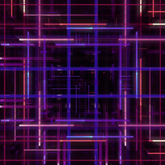 Abstract neon digital background in blue and purple tones