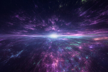 Star explosion in a galaxy of an unknown universe - obrazy, fototapety, plakaty