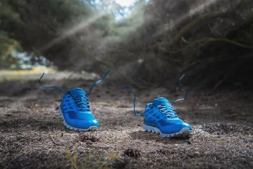 Running sport. Invisible Man runner and shoes in action on road outdoors © cakobelo