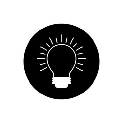 Idea Vector Icon. light bulb icon flat design vector illustration