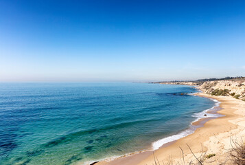 Fototapeta na wymiar Clean beach in southern California during off season