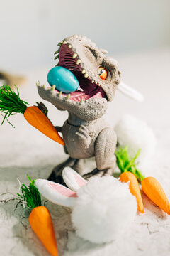 Spring Dinosaur Decoration with Candy Egg