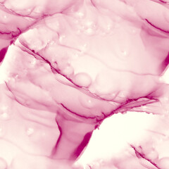 Obraz premium Alcohol ink pink seamless background. Banner for
