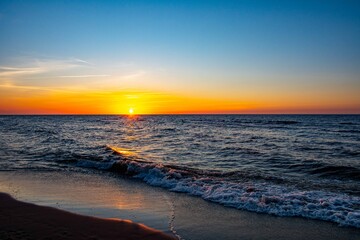 Fototapeta Zachód słońca nad Morzem Bałtyckim obraz