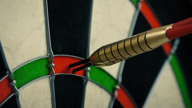 Closeup Of Darts Good Score