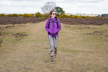 Woman walking in Forest