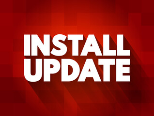 Install Update text quote, concept background