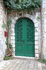 Green Arch Door