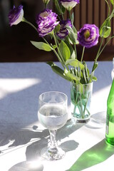 still life with flowers and candles