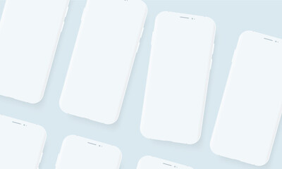 Mockup of clay vector smartphone.