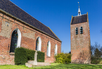 Fototapeta na wymiar Tower of the historic church in Baflo, Netherlands