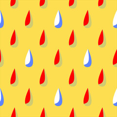 Colored raindrops seamless pattern.