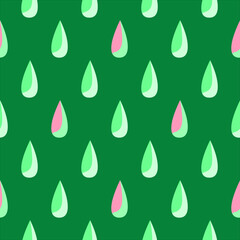Colored raindrops seamless pattern.