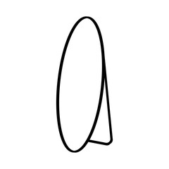 Floor wooden frames mirrors shapes set . Vector illustration.