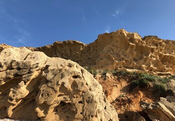 cliffs along the Mediterranean coast Israel Netanya