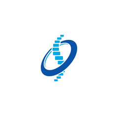Spine and Circle logo or icon design