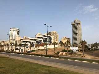 the streets of Netanya Israel summer