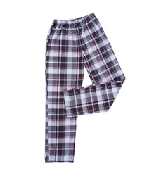 plaid pajama pants isolated - sleepwear close up