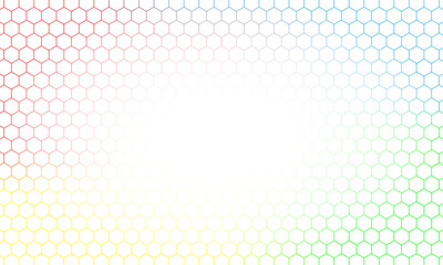 Abstract colorful hexagonal background.