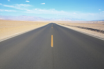 Rural road in Death Valley National Park, California, USA