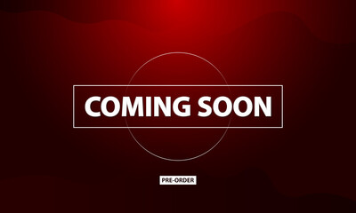 Coming soon banner background with simple dark. Vector illustration.