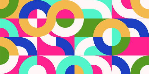 Geometry minimalistic artwork with simple shape and figure vector illustration. Abstract pattern design in Scandinavian style for web banner branding package wallpaper © keenan