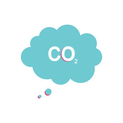 carbon dioxide co2 speech bubble comment stock vector icon  