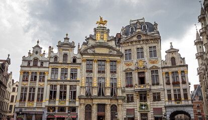 Fototapeta premium View on one of the building at the Grand Place (Grote Markt) in Brussels, Belgium