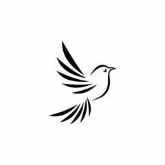 hummingbird corporate logo. Bird icon design