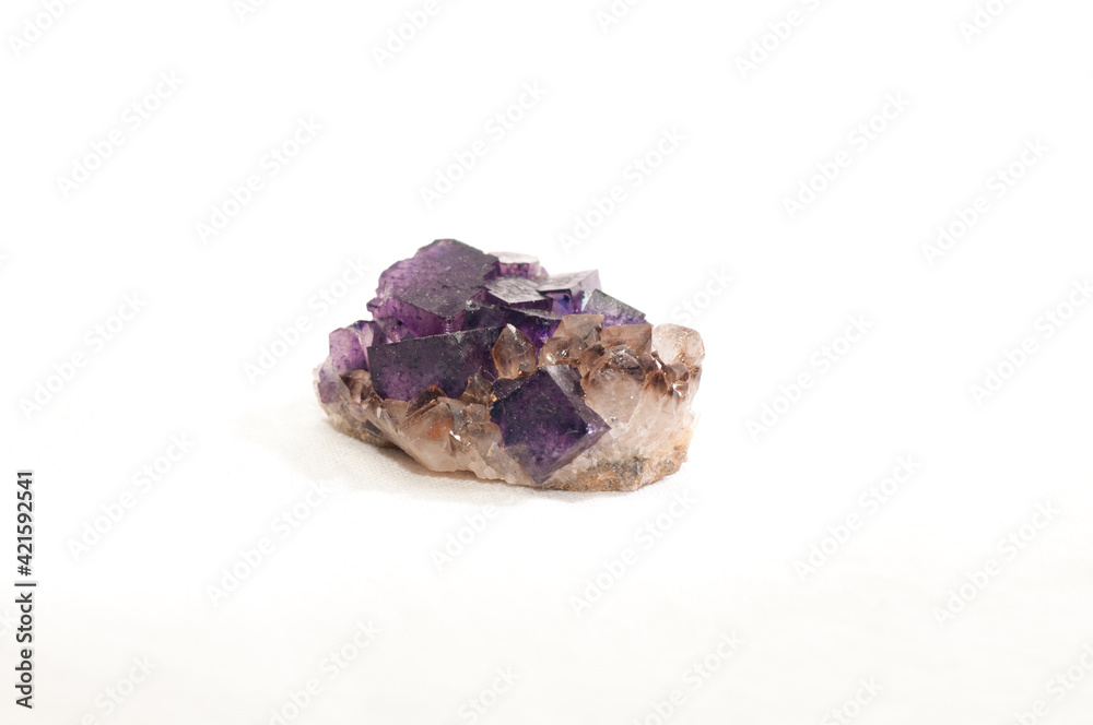 Poster fluorite and quartz mineral sample