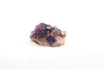 fluorite and quartz mineral sample