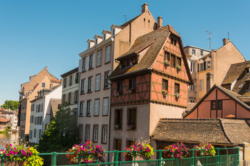 city view of strabourg in summer
