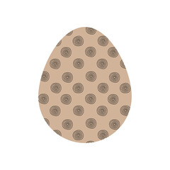 Vector colorful Easter egg with abstract pattern isolated on a white background